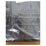 Slergut 6 Pack Plastic Table Cloth, Black Thick Tablecloths Rectangle Table Cover Disposable Waterproof Tablecloth for Halloween Party Favors Supplies Camping Decorations 54 x 108 Inch