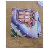 Christmas Door Cover 71 x 35 Inch Hanging Holiday Banner Decor for Front Porch Home Holiday Party Xmas Supplies Decoration (White)