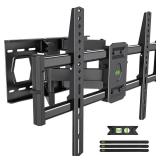 USX MOUNT Full Motion TV Mount for 42-80 Inch Flat Screen LED TV up to 120 lbs, Swivel TV Wall Mount Dual Articulating Arms, Tool-Free Tilt TV Bracket Max VESA 600x400mm, for 8-16 in Wood Studs