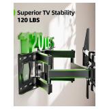 USX MOUNT Full Motion TV Mount for 42-80 Inch Flat Screen LED TV up to 120 lbs, Swivel TV Wall Mount Dual Articulating Arms, Tool-Free Tilt TV Bracket Max VESA 600x400mm, for 8-16 in Wood Studs