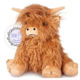 SuzziPals Heatable & Coolable Highland Cow Stuffed Animals Plushie, Microwavable Heating Pad for Soothing & Relaxation, Lavender Scented Cattle Plush Toys for Stress Relief, Stuffed Cow Gifts