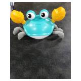 PintreeLand Crawling Crab Baby Toys Upgrade Version - 3 Speed & Music Control, Infant Tummy Time Interactive Walking Toddler Toy for 3 4 5 6 7 8 9 10 11 12 Year Old Boys or Girls (Blue)