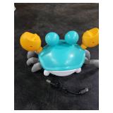 PintreeLand Crawling Crab Baby Toys Upgrade Version - 3 Speed & Music Control, Infant Tummy Time Interactive Walking Toddler Toy for 3 4 5 6 7 8 9 10 11 12 Year Old Boys or Girls (Blue)