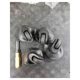 4Pcs Black Large Luggage Wheels Replacement, Durable Plastic Suitcase Wheels Replacement Kit with Screws and Tool, Luggage Mute Bearing Swivel Wheel for Hard Shell Cases