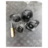 4Pcs Black Large Luggage Wheels Replacement, Durable Plastic Suitcase Wheels Replacement Kit with Screws and Tool, Luggage Mute Bearing Swivel Wheel for Hard Shell Cases