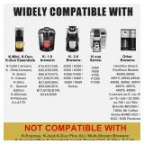 Reusable K Cups, Universal Fit Reusable Coffee Filters with Food Grade Stainless Steel Mesh Eco-Friendly Coffee Pods, for 1.0 and 2.0 Brewers (4)