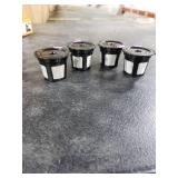 Reusable K Cups, Universal Fit Reusable Coffee Filters with Food Grade Stainless Steel Mesh Eco-Friendly Coffee Pods, for 1.0 and 2.0 Brewers (4)