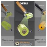 LUMITECO Bearings Equipped Automotive Car Audio Sound Deadening Application Wheel Roller, Heat Abatement Mat Wallpaper Application PU Smoothing Tool Seam Roller