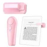 UNIBITRI RF Remote Control Page Turner for Kindle Paperwhite Kobo eReaders, Remote Page Turner for Phone iPad iOS Android Tablets Taking Reading Novels Taking Accessories, Light Pink