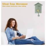 KEYPOWER Cuckoo Clock Cuckoo Wall Clock,Cuckoo Bird Voices Call, Design Clock Pendulum, Bird House, Wall Art Home Living Room Kitchen Office Decoration (Green)