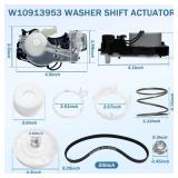 Upgraded W10913953 W11481722 Washer Shift Actuator W10528947 Basket Hub & W10721967 Washer Pulley Clutch Kit W10006384 Washer Drive Belt Compatible with Whirlpool Maytag Amana Kenmore Washer