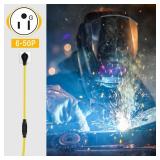 Mootycapa 6-50P to 6-20/15R or 5-20/15R Welder EV Adapter Cord Compatible with NEMA 50 Amp 3 Prong 240V to 20/15 Amp 3 Prong 240V 6-20/15R or 5-20/15R T Blade for Welder EV Charger, 12 AWG, 1FT