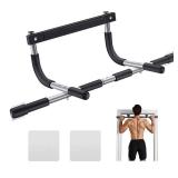 ALLY PEAKS Pull Up Bar Thickened Steel Pipe Super Heavy Duty Steel Frame Upper Workout Bar| Multi-Grip Strength for Doorway | Indoor Chin-Up Bar Fitness Trainer for Home Gym Portable (silver2) MISSING