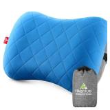 Hikenture Ultralight Inflatable Washable Pillow with Removable Cover for Neck Lumber Support - Upgrade Backpacking Pillow for Camping, Travel, Hiking, Backpacking (Blue)