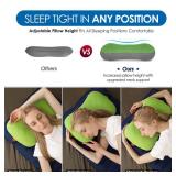 Hikenture Camping Pillow with Removable Cover - Ultralight Inflatable Pillow for Neck Lumber Support - Upgrade Backpacking Pillow - Washable Travel Air Pillows for Camping, Hiking, Backpacking (Green)