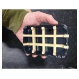 Fufengz Bamboo Wooden Soap Dishes for Shower with Drainage for Bathroom Bar Soap Holder Soap Holder Sink Deck Bathtub Shower Tray (One Pieces Black)