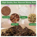 Orchid Potting Mix,2 Quart Premium Orchid Potting Mix for Repotting with Dried Forest Moss Perlite Stone Coco Peat and Pine Bark, Well-draining Orchid Bark Potting Mix