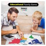 The World Game - Geography Card Game - Educational Games for Kids, Family and Adults - Cool Learning Gift Idea for Teenage Boys & Girls 8-12 with Map