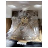 Industrial 4 Lights Chandelier, Gold Lantern Ceiling Light Fixtures with Rustic Metal Cage Adjustable Height Farmhouse Geometric Hanging Light for Kitchen Island, Dining Room, Entryway, UL Listed