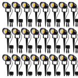 SUNVIE 24 Pack Low Voltage Landscape Lights LED 12W Landscape Lighting with connectors AC/DC 12V-24V Outdoor Spotlight IP65 Waterproof Tree Flag Lights Warm White Spotlights for Yard Garden Pathway