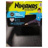 Ninjamas Boys Bedwetting Nighttime Underwear, Size L (64-95+ lbs), 34 Count, Overnight Protection, Ultra Absorbent, Hypoallergenic