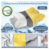 Cervical Neck Pillow for Pain Relief - Ergonomic Side Sleeper Pillow for Neck Support, Cooling Cervical Pillow for Sleeping, Contour Orthopedic Memory Foam Pillows for Back Stomach Sleepers
