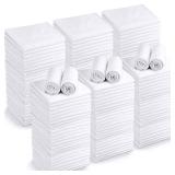 Moukeren 72 Pack White Salon Hand Towels Microfiber Absorbent Resistant 16 x 27 Hair Hand Towels Bulk Quick Dry for Salon Facial Beauty Care Gym Spa Hotel