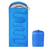 OBTANIM Sleeping Bags Portable Waterproof Camping Sleeping Bag for Adults Kids 4 Seasons Cold Weather or Warm Backpacking Hiking Travel Indoor Outdoor Use (Blue)