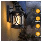 Laplusbelle 2-Pack Outdoor Wall Lights, Porch Lights, Waterproof Outdoor Wall Sconce, Exterior Light Fixtures Matte Black with Clear Glass Shade for House Garage Patio Front Door Balcony