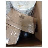 BYSNOW 100 pack 12 oz Disposable Thickened Coffee Cups with Lids, Scald Resistant Hot Cup with Sleeve and Straw, To Go Coffee Cups for Home, Office, Cafes and Party (White 12oz)