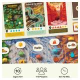 Keymaster Games Parks (2nd Edition) | Base Camp | Beautiful Strategy Game for Families, Adults, Kids or Solo | Explore Nature and The Outdoors by Hiking The US National Parks | Ages 10+ | 1-5 Players