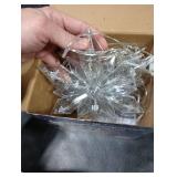 Christmas Snowflakes Window Lights, 5 Pack 72 LEDs Waterproof Hanging Battery Operated Christmas Decoration with Timer for Indoor Outdoor Xmas Home Winter Party Patio Bedroom Decor, Warm White