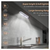 STAR-SPANGLED 3 Pack 7in Motion Sensor Lights Indoor Battery Operated, Stick on LED Light for Closet, Stairs, Under Cabinet, Cool White