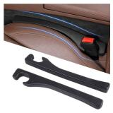 Hiseanllo Car Seat Gap Filler 2 Pack, Universal Fit PU Leather Car Seat Gap Plug to Fill The Gap Between Seat and Console, Car Seat Crevice Blocker Stop Things from Dropping