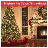 PREXTEX 200 Count Clear Christmas Tree Lights - 40 ft Warm Incandescent String Lights with Green Wire - Indoor and Outdoor Mini Light for Christmas, Holiday Decorations, Trees, Fences, Patios and More