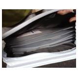 SUNEE Zipper Binder Bag with Handle, 2-Inch 3-Ring O-Ring, 500-Sheet Capacity, Includes Zip Pocket, 5-Tab Expanding File Folder, Multi-Pocket Organizer Binder for Middle School, Dusk Blue