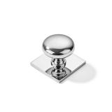 khtumeware 2 Pack 1-1/2 Inch Polished Chrome Cabinet Knobs with Vintage Backplate - for Drawers, Cabinets & Bi-Fold Doors