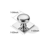 khtumeware 2 Pack 1-1/2 Inch Polished Chrome Cabinet Knobs with Vintage Backplate - for Drawers, Cabinets & Bi-Fold Doors
