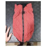 SCENEREAL Winter Dog Vest Coat with Built-in Harness, Warm Puppy Jacket for Small to Medium Dogs, Cold Weather Coat with Zipper, Fleece Puffer Vest, Windproof Snow Clothes Size L