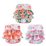 Washable Dog Diapers Female 3 Pack Reusable Highly Absorbent Doggie Diaper, Flexible Doggy Diaper Female Durable Leak-Proof Diapers for Dog Period Heat Incontinence Potty Training, XS