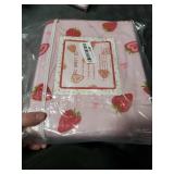 lasoftan Pink Strawberry Printed Kids Sheet Set Twin Size, 3 Pcs Breathable & Silky Soft Microfiber Kids Fitted Sheet, Bed Sheets with 15 Deep Pocket for Boys and Girls