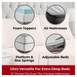 Mellanni Extra Deep King Sheets - 4 PC Iconic Collection Bedding - Hotel Luxury, Ultra Soft, Cooling Bed Sheets - Wrinkle, Fade, Stain Resistant (King, Beige)