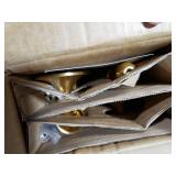 Brass Gold Candlestick Holders, Metal Taper Candle Holders Set of 6, Vintage Modern Candle Sticks Holder Decor for Table Centerpiece, Fireplace Mantel Wedding Housewarming Gift, Candlelit Dinner Decor