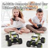 Scientoy Remote Control Car, 20KM/H Monster Truck Toys for Ages 5-7, 1:16 Scale All Terrain RC Cars for Boys & Girls Age 4-7, 2.4Ghz Off Road RC Truck, Christmas Birthday Gift for Kids
