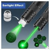 Damflew Green Laser Pointer High Power - Long Range Rechargeable Laser Beam, USB Charging for Hiking, Presentations & Outdoor Use (Professional-Grade Green Light)