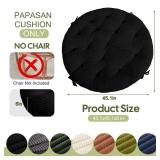 PRIMEPATIO Papasan Chair Cushion Cover Only, Papasan Circle Chair Cushion Corduroy Cover for Bowl Chair, 45 X 45 Inch, Black