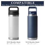 Linkidea Water Bottle Carrier with Strap Compatible with YETI Rambler Bottle 26oz/36oz, Waterbottle Sling Bag Holder with Shoulder Strap, Navy Blue
