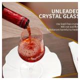 ACHEER Crystal Wine Glasses Set of 4 - Hand Blown Red Wine or White Wine Glass - 14Oz - Long Stem Wine Glasses Gift for Wedding, Anniversary, Christmas