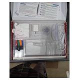 LED Note Board with Colors, 13.7X10 6 Modes & 8 Colors Acrylic Dry Erase Boards with Light, Include Adapter, Hanging Chain, Led Drawing Board for Kids with Stand,7 Markers, Spray Bottle