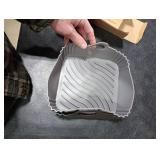 Redfly 2 Pack Silicone Air Fryer Liners, Square Reusable Non-Stick Basket Inserts for 4-5 QT Air Fryers, Dishwasher Safe Parchment Paper Replacement Accessories Gray & Black